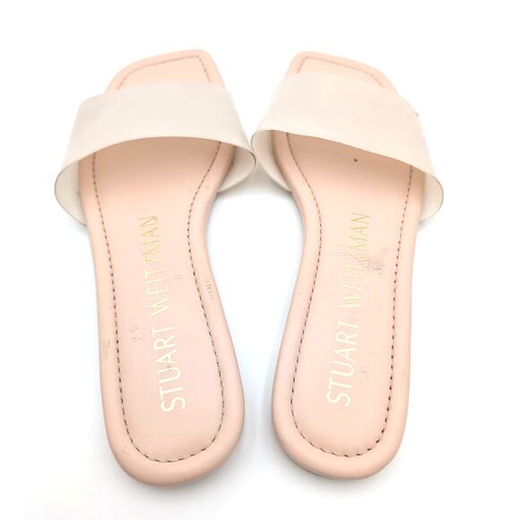Stuart Weitzman Summer Flat Sandals Slip-On Women's Pink Size US7B EU37.5 - Picture 9 of 11